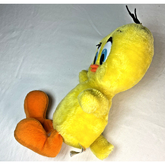 Tweety Bird Plush Vtg 1990 Warner Bros Mighty Star 14 in Yellow Stuffed Animal - Picture 5 of 9